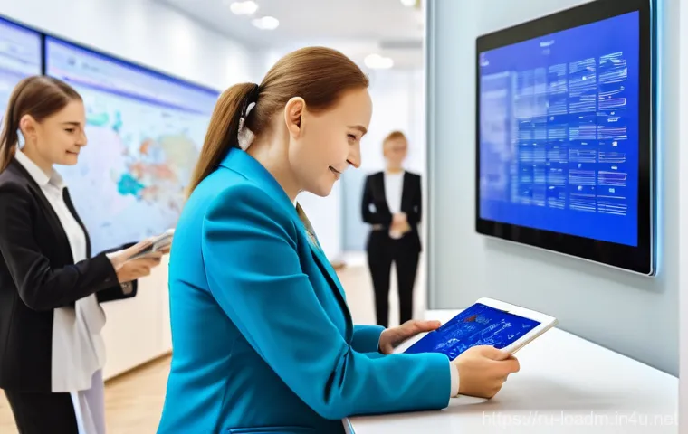 지방행정사 실무 필수 기술 - **Prompt 1: Digital Public Services for Modern Russia** A vibrant and well-lit modern municipal ...