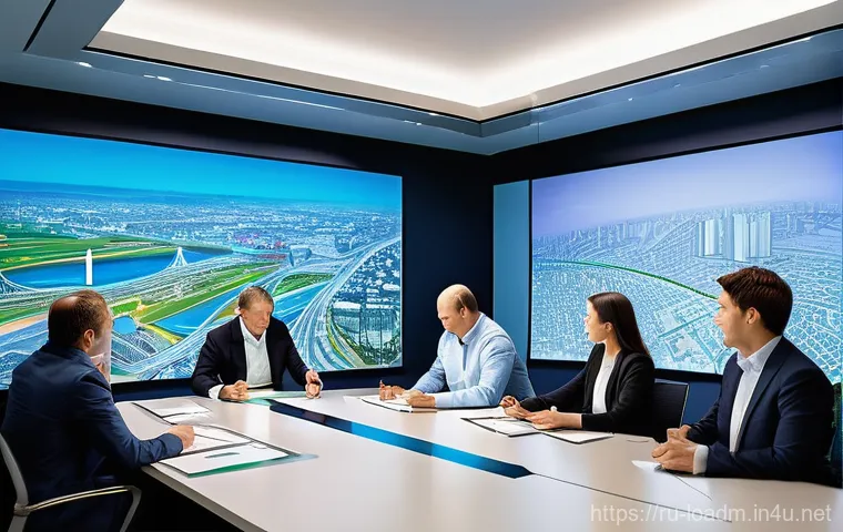 지방행정사 실무 필수 기술 - **Prompt 2: Open Dialogue in a Russian Community Meeting** A brightly lit, contemporary communit...