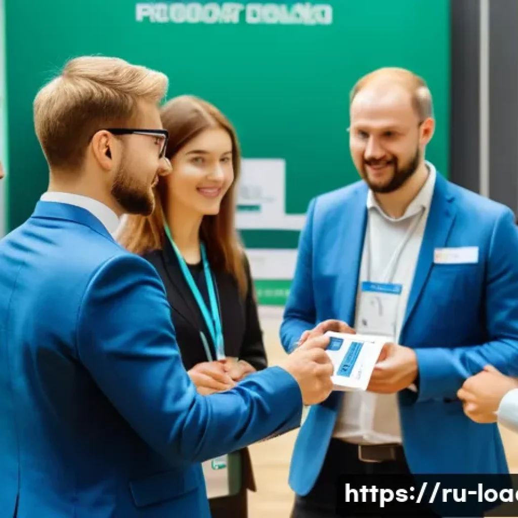 지방행정사 취업 네트워크 활용법 - A professional networking event in a modern conference hall in Moscow, featuring diverse municipal m...